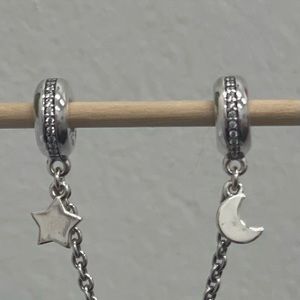 Authentic Pandora Sun and Moon Safety Chain.